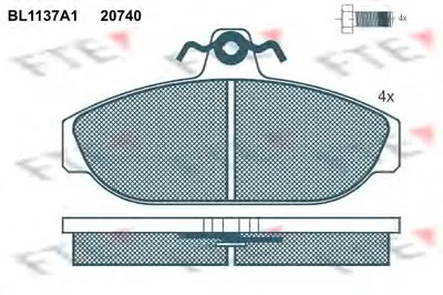 Комплект тормозных колодок, дисковый тормоз FTE купить