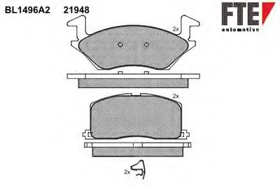 Комплект тормозных колодок, дисковый тормоз FTE купить