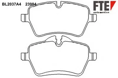 Комплект тормозных колодок, дисковый тормоз FTE купить