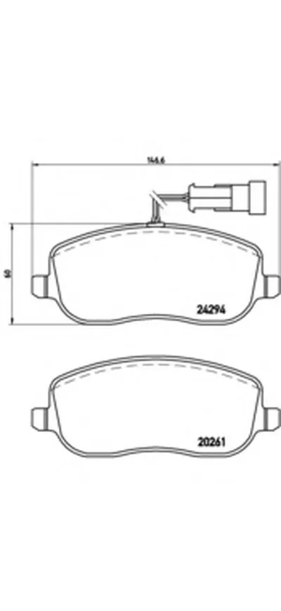 Комплект тормозных колодок, дисковый тормоз BREMBO купить
