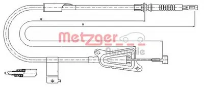 Трос, стояночная тормозная система COFLE METZGER купить