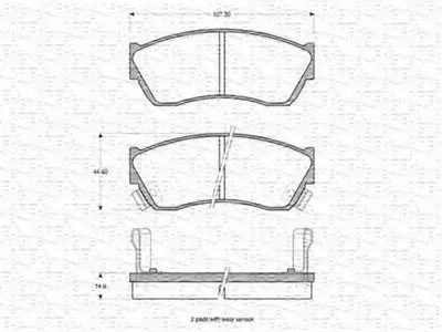 Комплект тормозных колодок, дисковый тормоз MAGNETI MARELLI купить