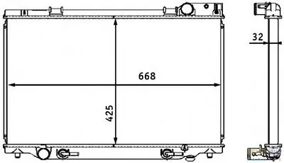 Радиатор, охлаждение двигателя BEHR HELLA SERVICE купить
