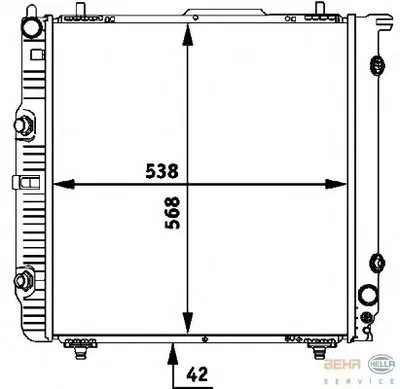 Радиатор, охлаждение двигателя BEHR HELLA SERVICE купить