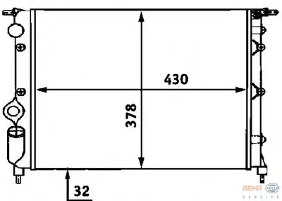 Радиатор, охлаждение двигателя BEHR HELLA SERVICE купить