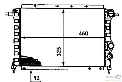 Радиатор, охлаждение двигателя BEHR HELLA SERVICE купить