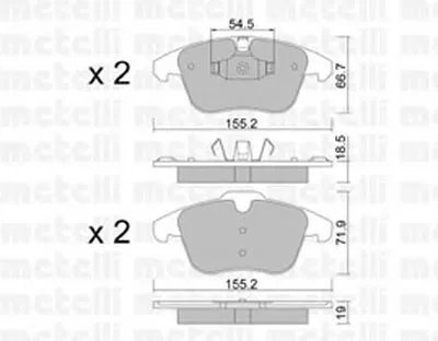 Комплект тормозных колодок, дисковый тормоз METELLI купить