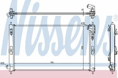 Радиатор, охлаждение двигателя NISSENS купить