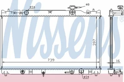 Радиатор, охлаждение двигателя NISSENS купить