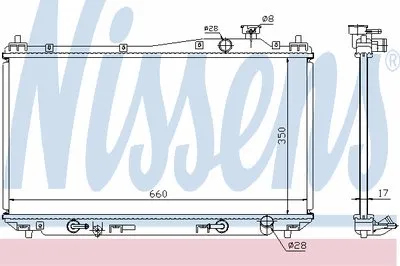 Радиатор, охлаждение двигателя NISSENS купить