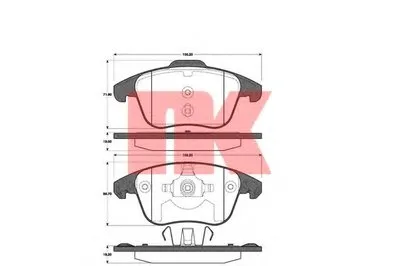 Комплект тормозных колодок, дисковый тормоз NK купить