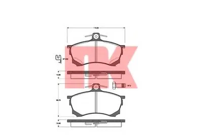 Комплект тормозных колодок, дисковый тормоз NK купить