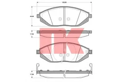 Комплект тормозных колодок, дисковый тормоз NK купить