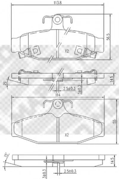 Комплект тормозных колодок, дисковый тормоз MAPCO купить
