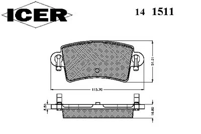 Комплект тормозных колодок, дисковый тормоз ICER купить