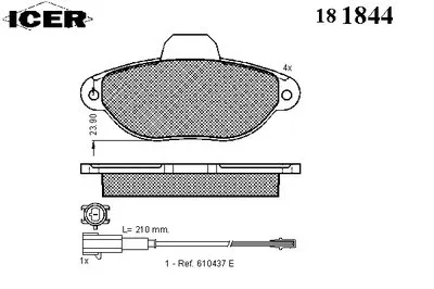Комплект тормозных колодок, дисковый тормоз ICER купить