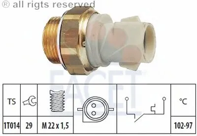 Термовыключатель, вентилятор радиатора FACET купить