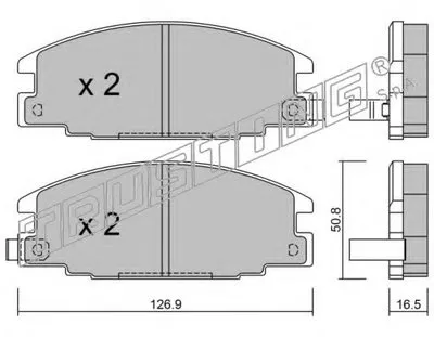 Комплект тормозных колодок, дисковый тормоз TRUSTING купить