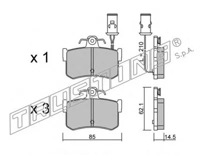 Комплект тормозных колодок, дисковый тормоз TRUSTING купить