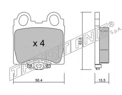 Комплект тормозных колодок, дисковый тормоз TRUSTING купить