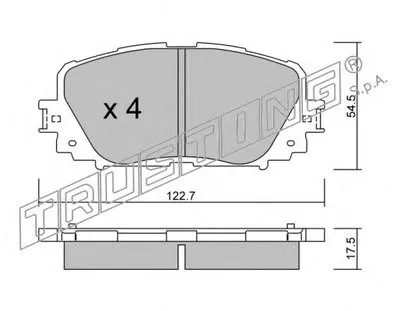 Комплект тормозных колодок, дисковый тормоз TRUSTING купить