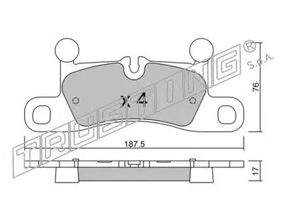 Комплект тормозных колодок, дисковый тормоз TRUSTING купить