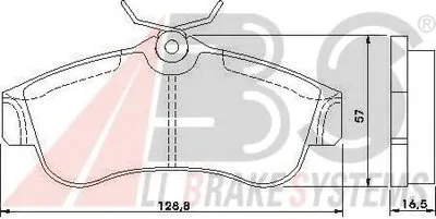 Комплект тормозных колодок, дисковый тормоз A.B.S. купить