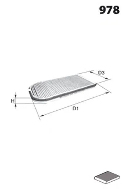 Фильтр, воздух во внутренном пространстве MECAFILTER MECAFILTER купить