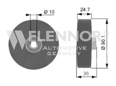 Паразитный / ведущий ролик, поликлиновой ремень FLENNOR купить