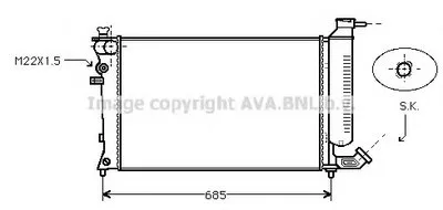 Радиатор, охлаждение двигателя AVA QUALITY COOLING купить