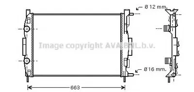 Радиатор, охлаждение двигателя AVA QUALITY COOLING купить