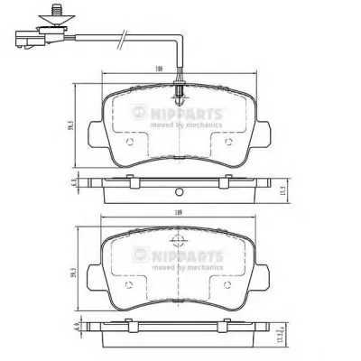 Комплект тормозных колодок, дисковый тормоз NIPPARTS купить