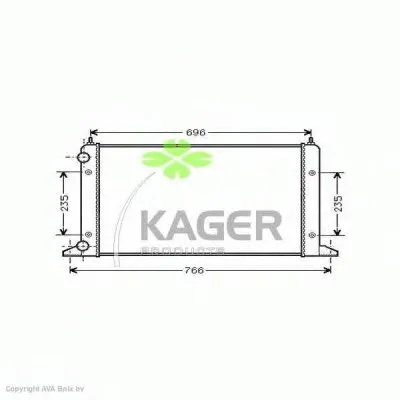 Радиатор, охлаждение двигателя KAGER купить
