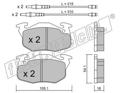 Комплект тормозных колодок, дисковый тормоз fri.tech. купить