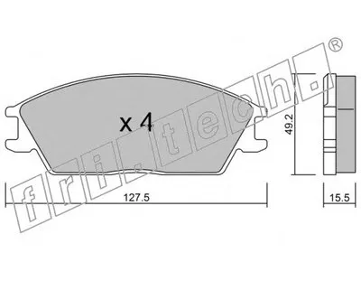 Комплект тормозных колодок, дисковый тормоз fri.tech. купить