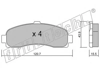 Комплект тормозных колодок, дисковый тормоз fri.tech. купить