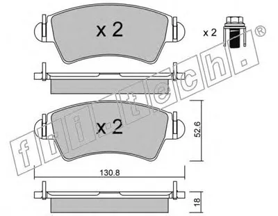 Комплект тормозных колодок, дисковый тормоз fri.tech. купить