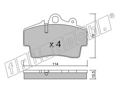 Комплект тормозных колодок, дисковый тормоз fri.tech. купить