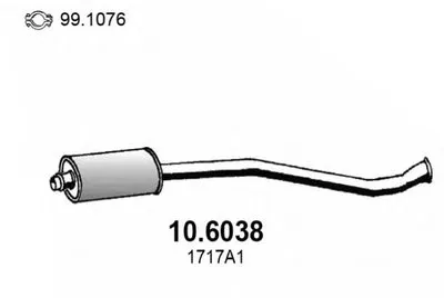 Средний глушитель выхлопных газов ASSO купить