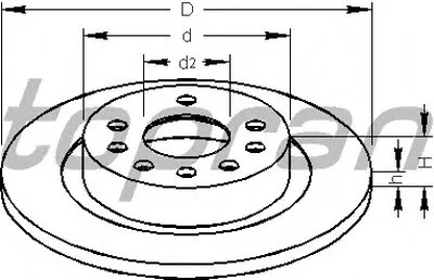 Тормозной диск COATED TOPRAN купить