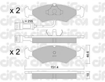 Комплект тормозных колодок, дисковый тормоз CIFAM купить