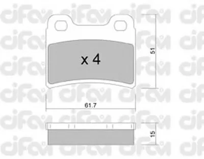 Комплект тормозных колодок, дисковый тормоз CIFAM купить