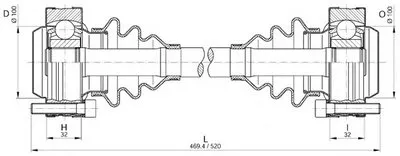 Приводной вал SPIN OPEN PARTS купить