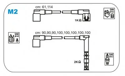Комплект проводов зажигания JANMOR купить