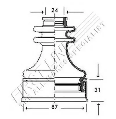 Пыльник, приводной вал FIRST LINE купить