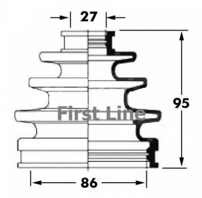 Пыльник, приводной вал FIRST LINE купить