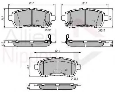 Комплект тормозных колодок, дисковый тормоз ANL Braking COMLINE купить