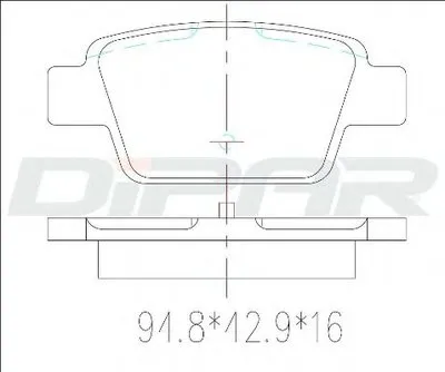 Комплект тормозных колодок, дисковый тормоз DITAS купить