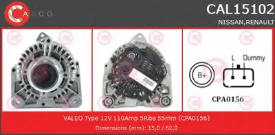 Генератор GENUINE SERIES CASCO купить