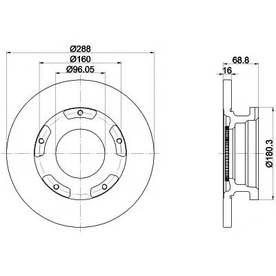 Тормозной диск HELLA купить